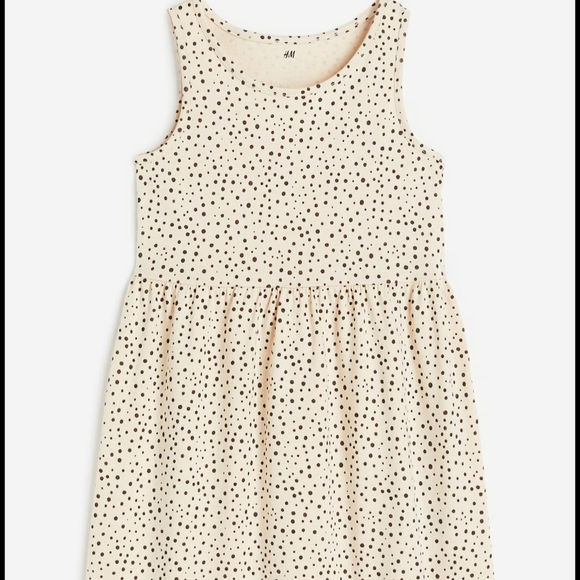 H&M Polka Dot Kids Dress in Cream and Black - Picture 1 of 5